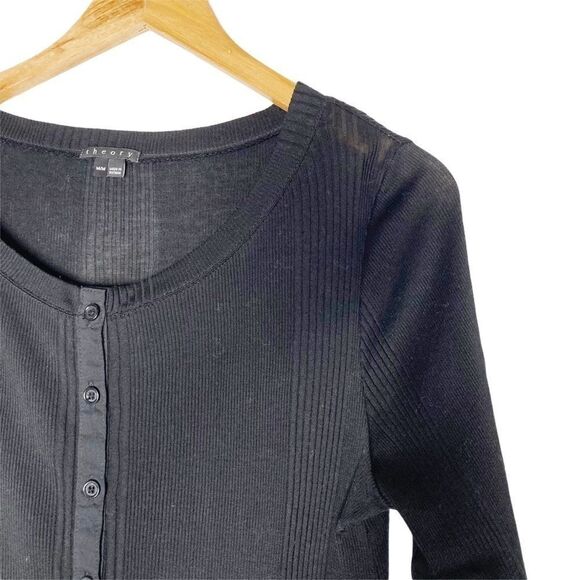 Theory | Rib Knit Long sleeve Top - Picture 3 of 5